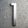 brushed aluminum modern house numbers 1