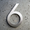 aluminum modern house numbers 6