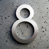 aluminum modern house numbers 8