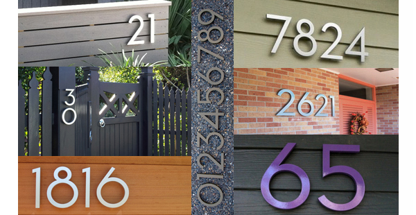 modern house numbers letters and plaques